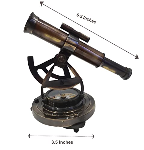 Antique Vintage Design Surveyor Navigation Instrument Theodolite Alidade Telescope Compass Nautical Collectible