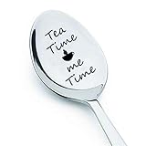 Tea Time Me Time -Engraved Spoon - Tea Lover Gift - Perfect Birthday Gift - Coffee Spoon - Stamped Custom Spoon