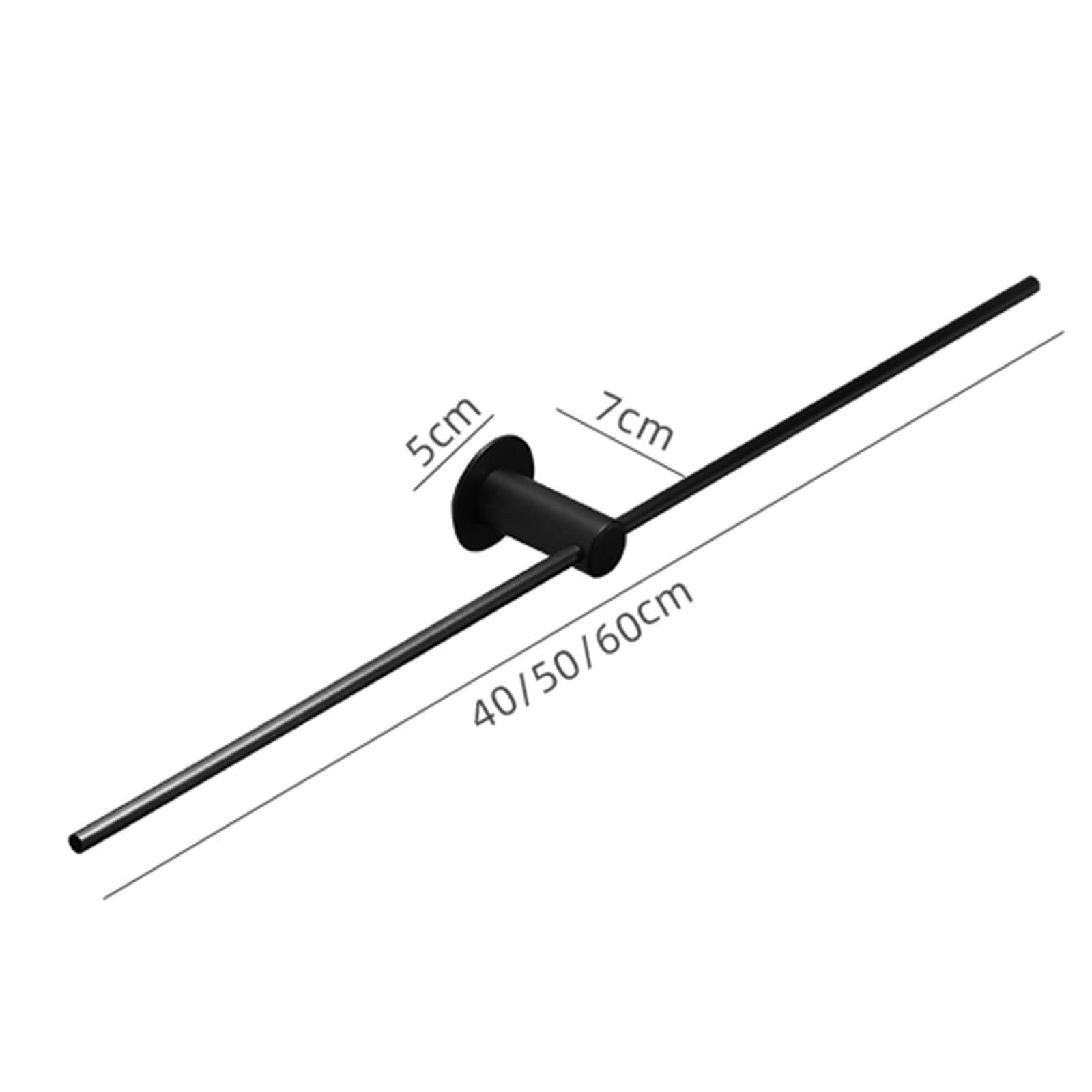 Toallero para baño Toallero de Acero inoxidable sin taladro Toallero Montado en la pared Autoadhesivo Ajuste izquierdo y derecho para baño Cocina, Negro, 40 cm