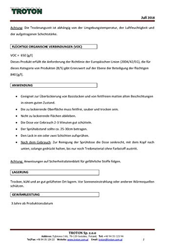 Clear Coat Spray 400 ml Gloss Spray Paint Clear Coat Car Paint 1K Gloss Spray Can (3)