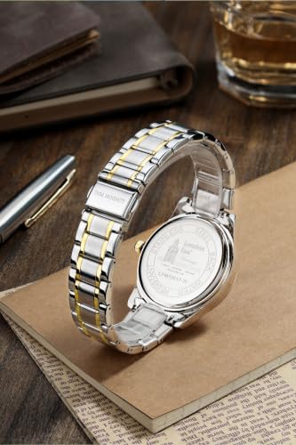 Image of London Fog Carnaby Collection Analog Watch for Men with Round Dial, Day & Date Display, Quartz Movement, Stainless Steel Strap & Water Resistant