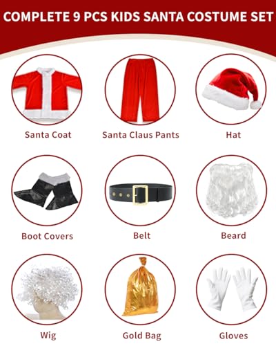 Disfraz completo de Santa Claus para niños miniatura 2