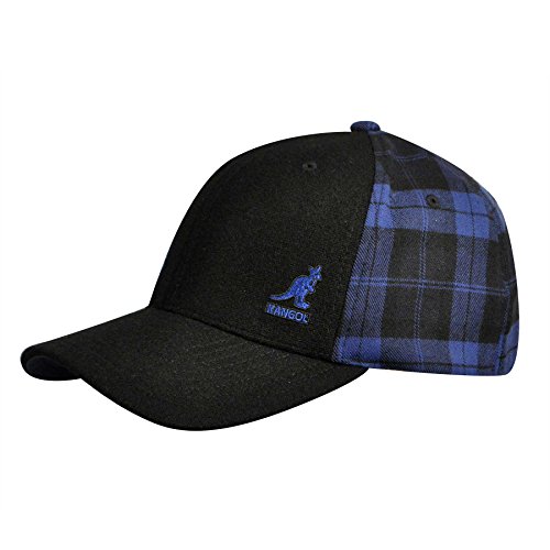 Kangol Men's Varsity Checks Flexfit Bb, Black/Marine, Large/X-Large