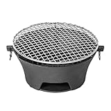 2026 Tragbarer Lehmofen-Grill - für Camping, Schwarz, 24 x 28 cm, 30 cm (B, One Size)