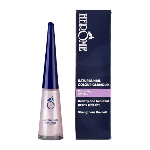 Herome Natural Nail Colour Glamour mit Verstärkendem Effekt - 10ml - Nagellack Geeignet für Eine French Manicure
