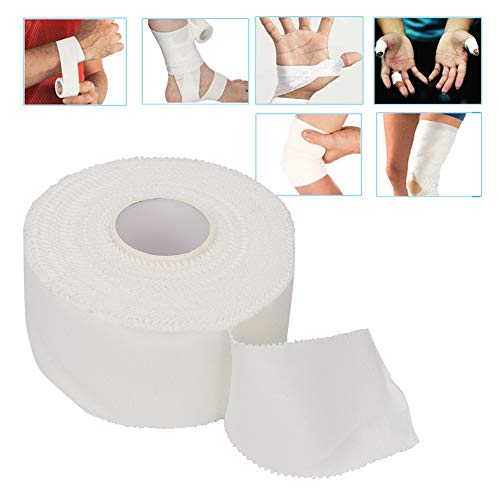 Flexible Fabric Sports Tape, Cotton Waterproof Not Easily Loosened Athletic Sports Tape, White Easy To Tear Wrap Toes Wrists(3.8Cm13.7M) #TOP7
