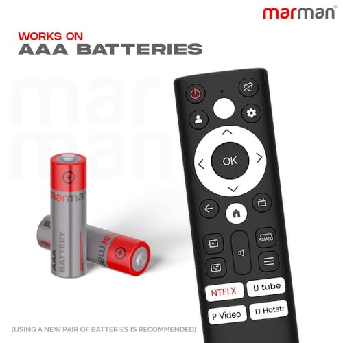 Image of marman Compatible with Acer Google Tv Remote Control Original Suitable for XL, H Pro, V, I, Super, Advanced I Series Smart FHD UHD QLED Android Television Non Voice Command and with Streaming Apps