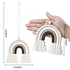 BOHO GARDEN Macrame Bohemian Rainbow Charm - Essential Oil Diffuser for Cars, Baby Nursery, Children’s Bedroom & Home Decor- Colorful Decorative Hanging Air Freshener & Accessories - 3.5x4 - Latte #1