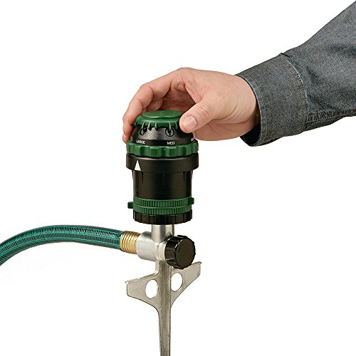 Orbit 58573N H2O-6 Gear Drive Sprinkler, Spike B 58573, Green & 62034 Mechanical Watering Hose Timer, Colors May Vary #TOP3