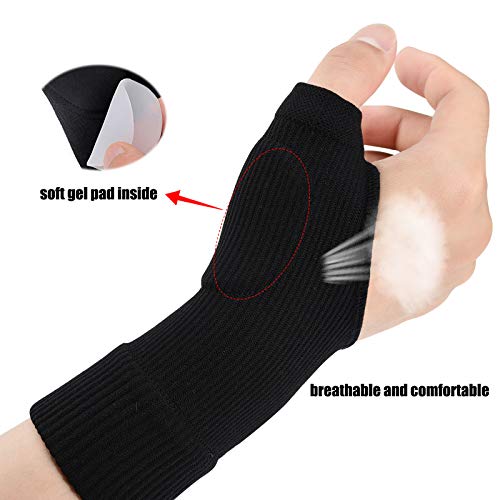Yhoumew Thumb Arthritis Compression Gloves(1 Pair),Breathable Wrist Support Brace Fingerless Glove With Gel Hand Injury Pads,Comfortable Carpal Tunnel For Thumb Wrist Relieve Pain #TOP2