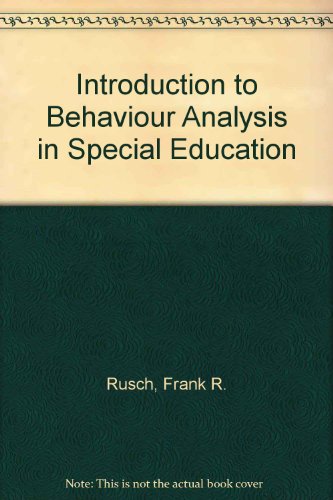 Introduction to Behaviour Analysis in Special Education