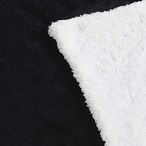 Dream Lab Soft Sherpa Reversible 15lb Weighted Blanket with Removable & Washable Cover, Charcoal/Ivory, 48"" x 72""" - Image 6