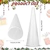 DIYASY 4 Pcs Foam Cones for DIY Crafts, 4.1 x 15.7 Inch White Polystyrene Christmas Tree Foam Cones Arts and Craft Supplies for DIY Home Craft Project Table Centerpiece #1