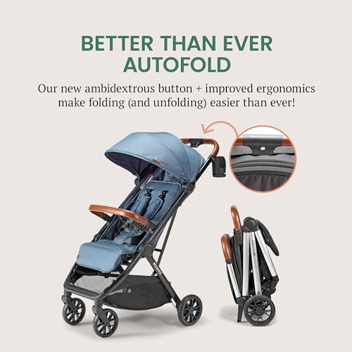 Image of Bombi Bēbee V2 Stroller Bundle - Lightweight Stroller with Snack Tray & Rain Cover, One-Hand Fold, All-Terrain Suspension, UV-Protective Fabrics, BPA-Free Tray & Weather Shield