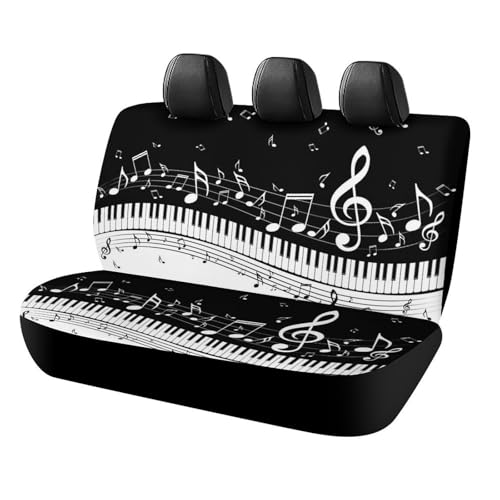 VVTDESA Piano Keys with Musical Notes Print Car Seat Cover