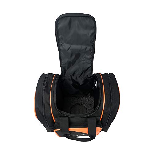 Papazau Bowling Bag For Single Ball - Single Ball Tote Bag With Padded Ball Holder - Fits A Single Pair Of Bowling Shoes Up To Mens Size 14 (Black/Orange) #TOP3