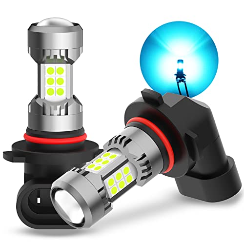 PHINLION H10 LED Fog Light Bulbs, 3200 Lumens Ice Blue, Super Bright PY20D 9145 Fog Lights Bulb Replacement for Cars Trucks SUVs, Pack of 2