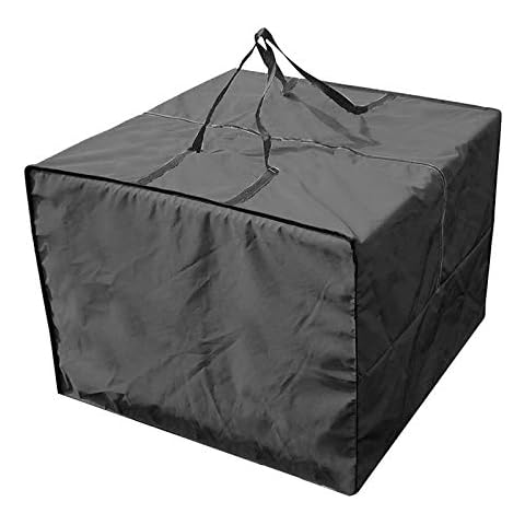 Opaltool Garden Furniture Storage Bag Square Garden Cushions Storage Bag Waterproof Oxford Seat Covers for Outdoor Furniture Sofa Cushions (Black) Cover