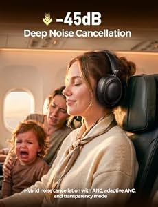Acer OHR703 Adaptive Noise Cancelling Bluetooth Headphones, Over Ear, Black — photo 3 of 6