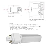 QLEE 2 Pack G24q 4-pinowa żarówka LED 9 W PL-C 2U Retrofit Zamiennik 18W G24q-2 Gx24q-3 990 lumenów 314° Obróć wpuszczaną żarówkę GX24q 4 bolce Naturalne światło dzienne 4000k Rozpraszanie ciepła