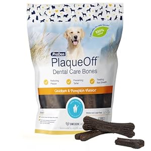 ProDen PlaqueOff Hundezahnpflege Knochen Huhn & Kürbis, 13 Stück