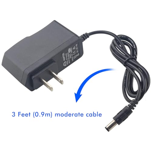 Image of DMX Controller 12V DC Power Adapter, 12V Guitar Pedal Power Supply, 12 Volt 1000mA Charger Cord for Piano Keyboard, Guitar Effects Pedals Adapter Center Positive