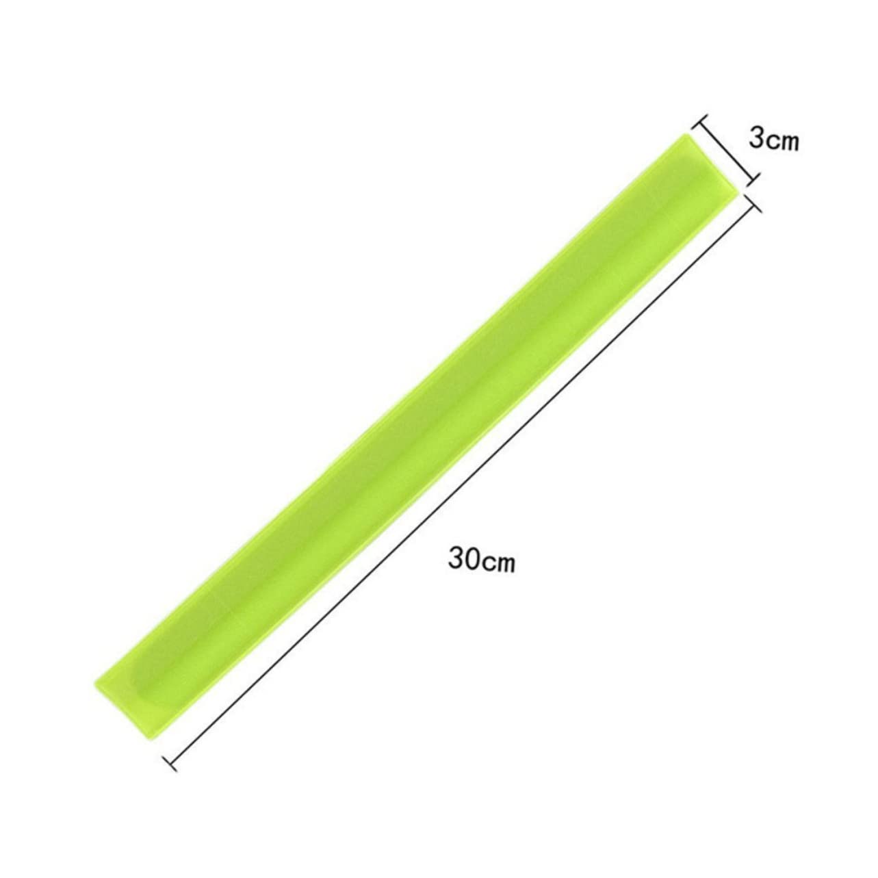 Abaodam 11Pcs Reflective Luminous Slap Bracelets for Night Running Safety High Visibility Wristbands Fluorescent Green for Events Concerts and Sports