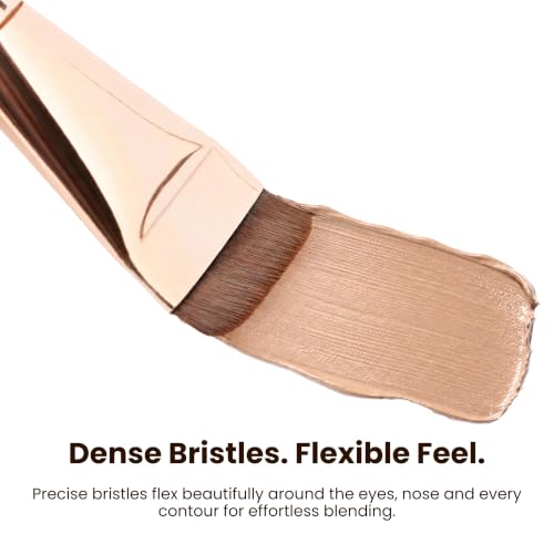 Image of Milagro Beauty Glass Skin Foundation Professional Brush (18) | Full Coverage & Finish| Ultra Soft Bristles | Easy Blending For Cream & Liquid Foundation Application