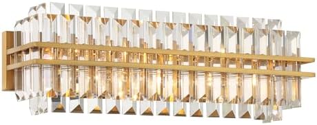 Crystorama Hayes 4 Light Aged Brass Bathroom Vanity