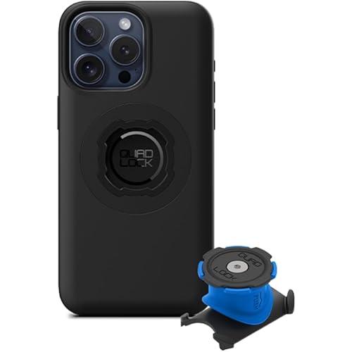 Quad Lock Stem/Handlebar Bike Phone Holder Kit with MAG Phone Case for iPhone 15 Pro Max