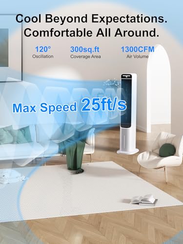 image for MEPTY 3-IN-1 Evaporative Air Cooler, Cooling Fans that Blow Cold Air w