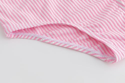 LIZENS Two Piece Girls Swimsuit, One Shoulder Ruffled Bikini Set with Adjustable Strap, Girls Bathing Suit for 2-12 Years4