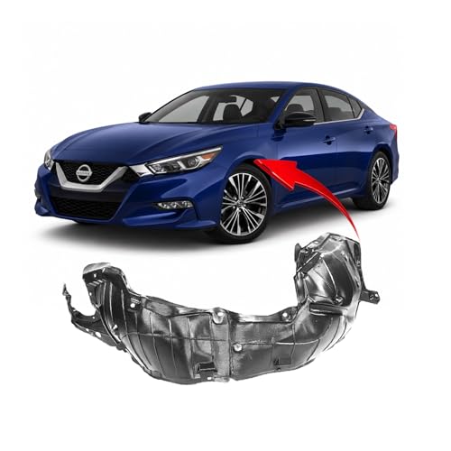 Image of FitParts Compatible with Nissan Maxima 2016-2019 Front Left Fender Liner | Driver Side, Sedan, Plastic, Ready to Install, OEM 638434RA1D, NI1248154