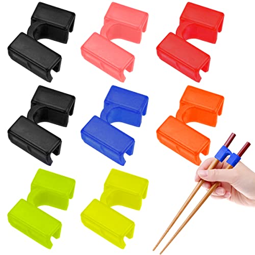 8 piezas reutilizables palillos ayudantes de entrenamiento para palillos con bisagras conector, fácil de hacer palillos para adultos, principiantes o estudiantes Cover