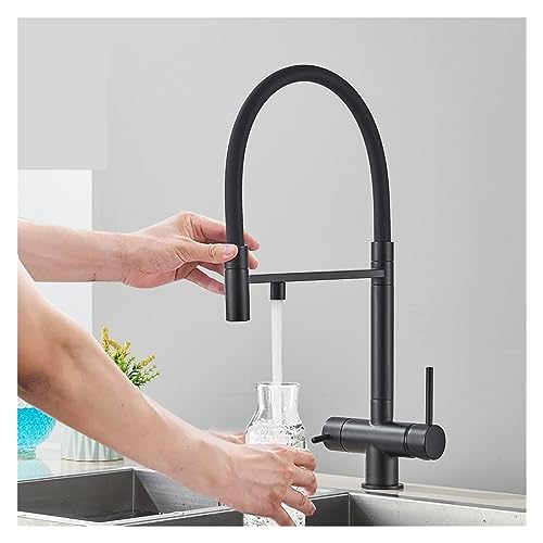 Robinet de cuisine filtré eau potable mitigeur eau chaude et froide laiton