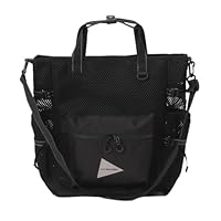 最終額【新品】and wanderバイカラー水色×黒色3Dメッシュボディバッグ 3D mesh 2way tote bag | and wander（アンドワンダー） ｜【公式