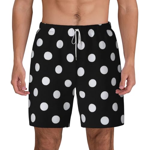 Maillot de bain double couche à gros pois style rétro pour homme L