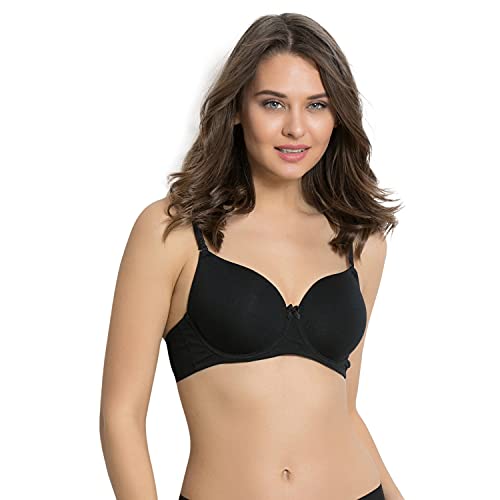 Image of Zivame Padded Wired 3 /4th Coverage T-Shirt Bra-Anthracite