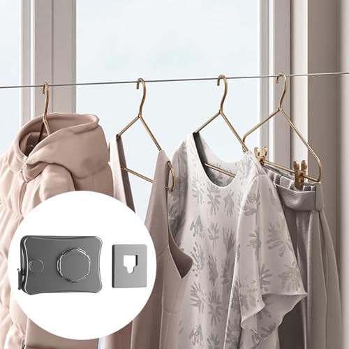 Corde à linge rétractable pour sécher le linge sans encombrer le balcon - 4