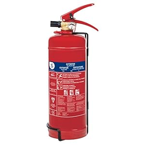 Smartwares Fire Extinguisher for Home, Car, 2 kg, ABC Fires Classified, Powder Extinguisher UK, FEX-15122