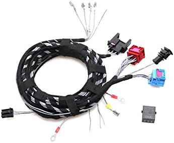 Kufatec wiring harness for swiveling tow bar, showing various connectors and bundled cables.