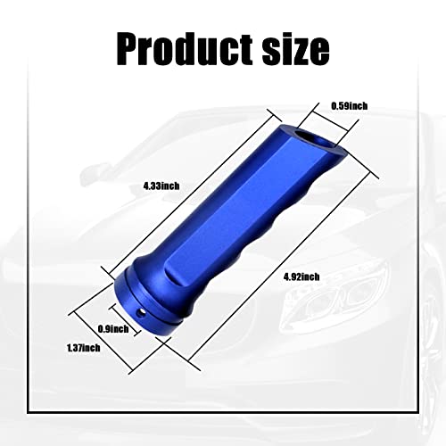 Fogfar 1 Pc Handbrake Cover, Auto Car Aluminum Handbrake Cover, Manual Handle Protector, Handbrake Handle Modification Set (Blue) #TOP1