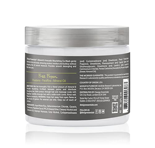 Design Essentials Natural Almond & Avocado Nourishing Co-Wash, White, 1 Lb #TOP2