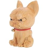 Statue d'animal en bois - usages multiples : peut servir à décorer une voiture, une fête, un gâteau, une chambre, un salon, un bureau, etc. figurine décorative d'animal