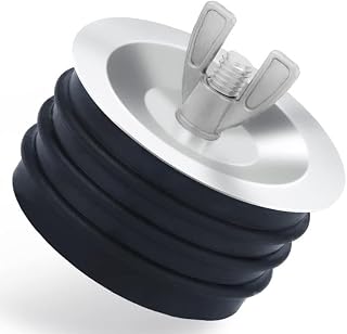 3 Inch Mechanical Test Plug, Steel Sewer Cleanout Cap & Drain Pipe Cover with Galvanized Screw & Wing Nut, Pipe Gripper for Outdoor Sewer, Sink, Pool Pipes