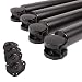 Produktbild 4er Set Tischbeine auf Rollen Tischfuss Möbelfuss rollbar 710mm mit Feststellbremse austauschbare Rolle 5 verschiedene Farben (Schwarz)