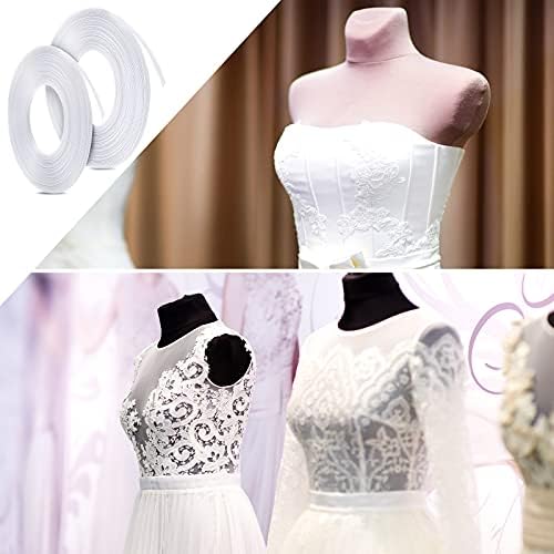 80 Yards Polyester Boning for Sewing, Through Low Density Boning for Corsets, Bridal Gowns, Nursing Cap, Banquet Dresses, Performance Clothes, 6 mm, 8 mm, White