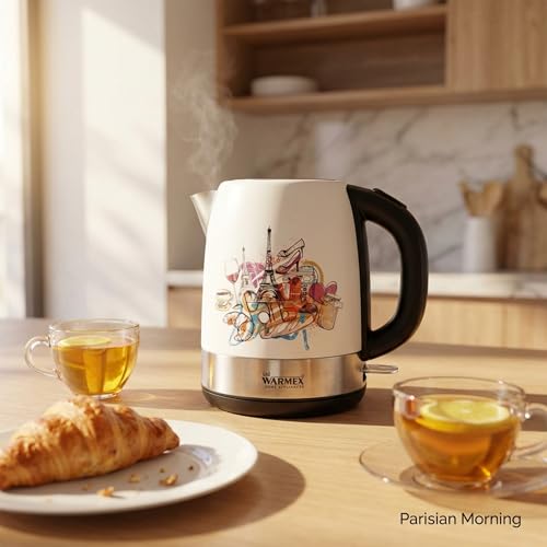 Image of Warmex 1.2 Ltr Electric Kettle For Hot Water | Bonjour 2000 W Stainless Steel Kettle | On-Off Switch With Indicator | Detachable 360 Degree Connector | Boiler for Water | Year Warranty by Warmex