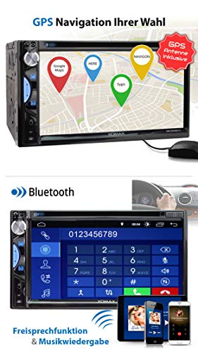 XOMAX XM-2DA6912 Autoradio mit Android 10, Quad Core, 2GB RAM, 32GB ROM, GPS Navigation I Support: WiFi WLAN, 3G 4G, DAB… - Image 4
