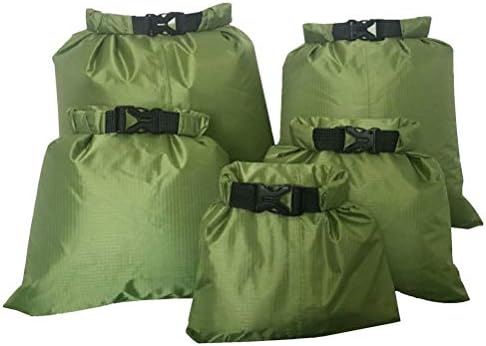 kuou 5Pcs WaterProof Dry Bags, Dry Sack WaterProof Bag Lightweight Dry Bag Snorkeling Bag Drifting Bag(1.5L+2.5L+3.5L+4.5L+ 6L)